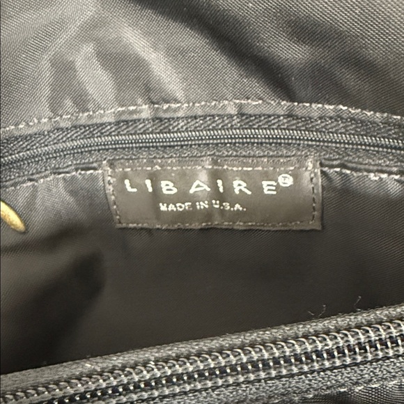 Libaire Vintage Black Pebbled Leather Backpack Made in USA - Picture 7 of 12